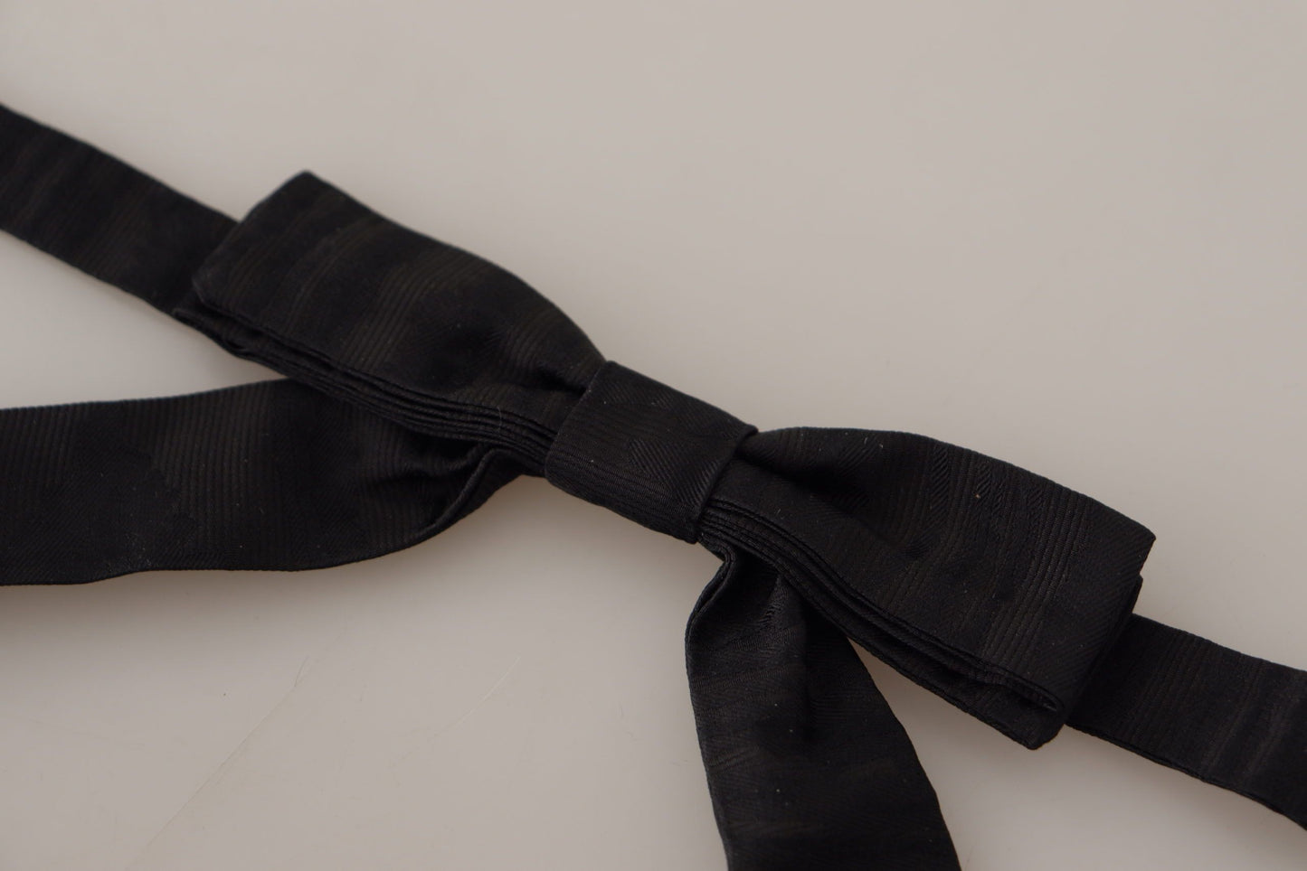 Elegant Silk Black Bow Tie