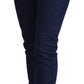 Blue Cotton Skinny High Waist Denim Jeans