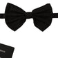 Elegant Silk Black Bow Tie
