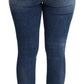 Sleek High Waist Skinny Jeans in Blue