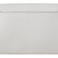 Chic White Leather Shoulder Bag with Crystal Buckle