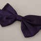 Elegant Blue Silk Bow Tie