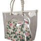 Chic Floral Clutch-Infused Tote for Sophisticated Style