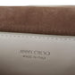 Chic White Leather Shoulder Bag with Crystal Buckle