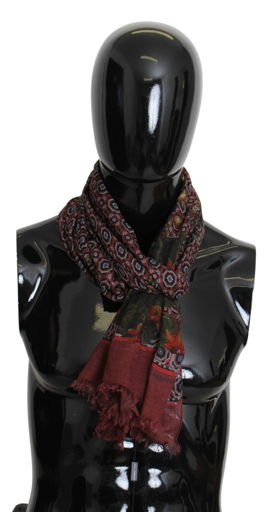 Elegant Multicolor Viscose Blend Men's Scarf