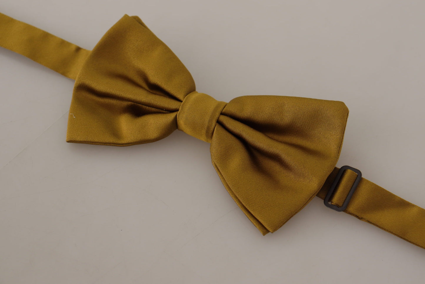 Elegant Gold Silk Bow Tie