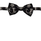 Elegant Silk Black Crown Bow Tie