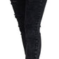 Elegant Black Denim Pants with Chic Detailing