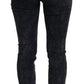 Elegant Black Denim Pants with Chic Detailing