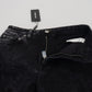 Elegant Black Denim Pants with Chic Detailing