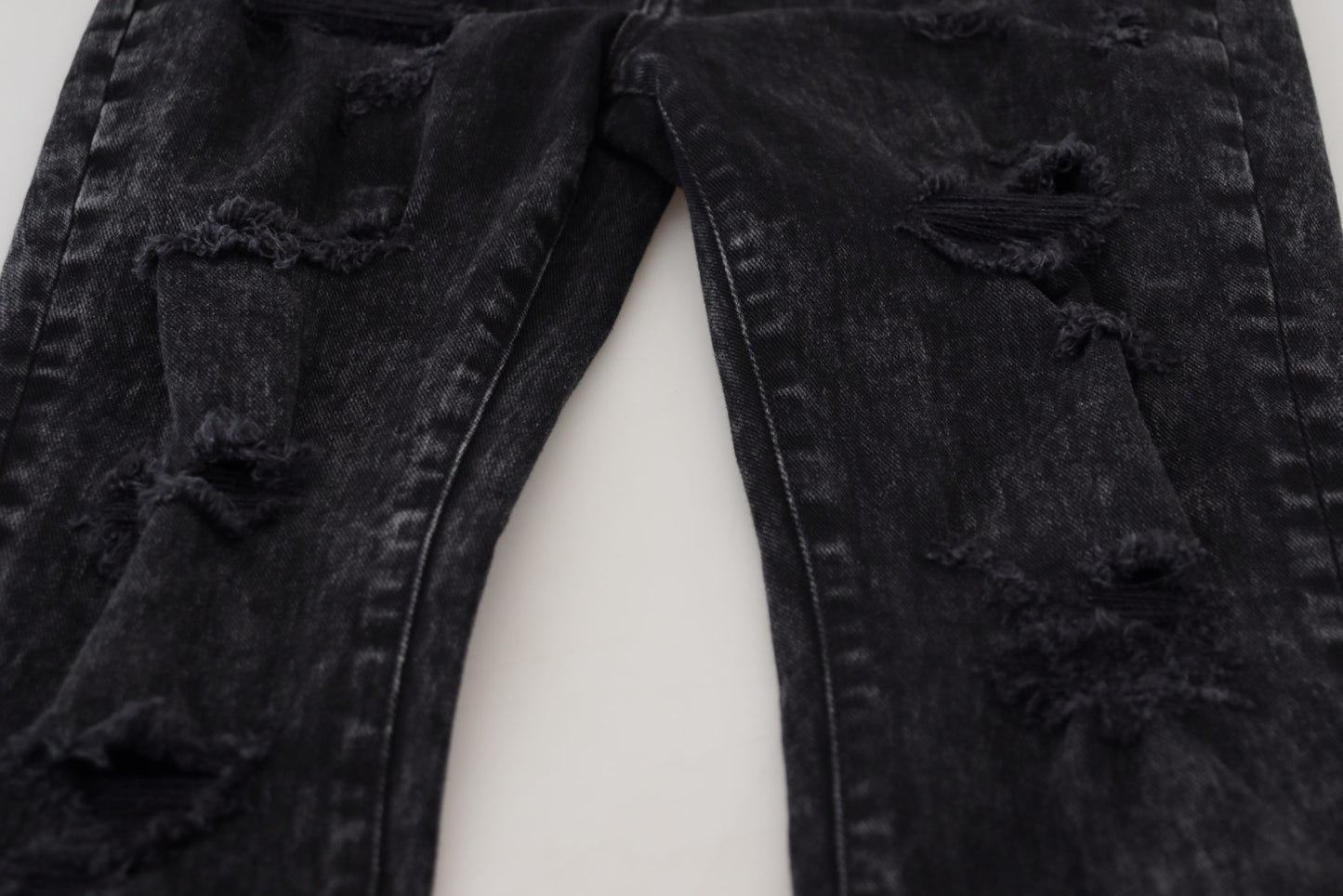 Elegant Black Denim Pants with Chic Detailing