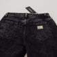 Elegant Black Denim Pants with Chic Detailing