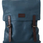 Elegant Blue Leather Backpack Bag
