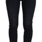 Black Washed Cotton High Waist Denim Jeans