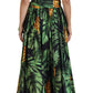 Tropical V-Neck Cotton Maxi Dress