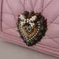 Elegant Pink Leather Micro Devotion Bag