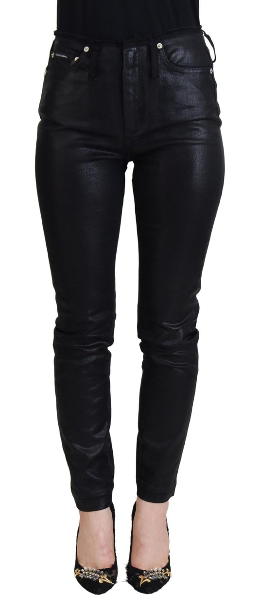 Elegant Italian Black Denim Pants