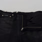 Elegant Italian Black Denim Pants