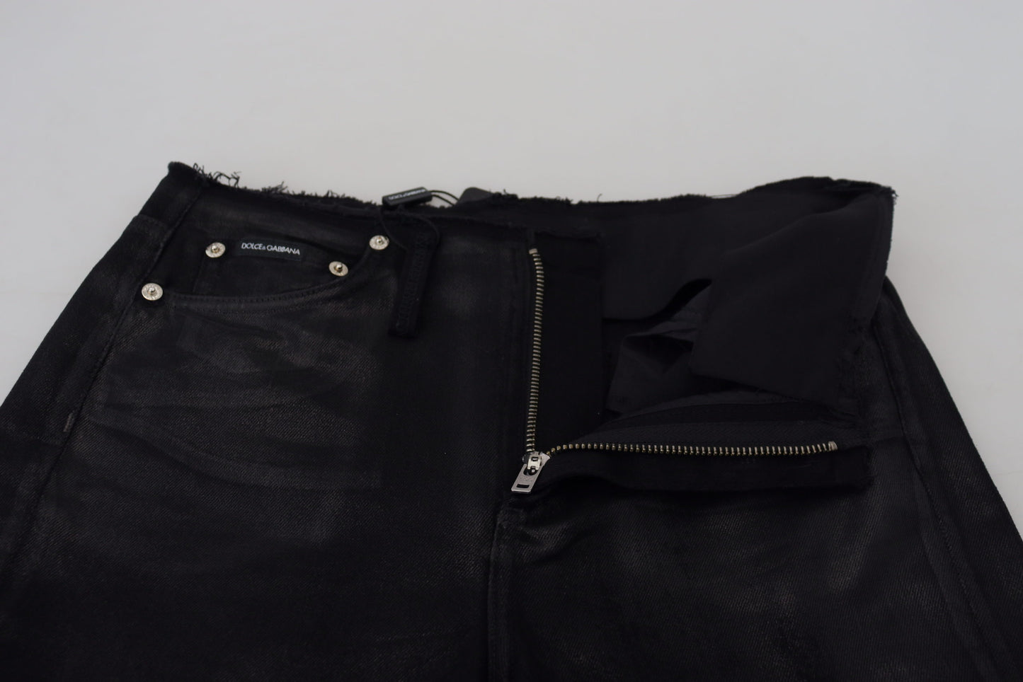 Elegant Italian Black Denim Pants