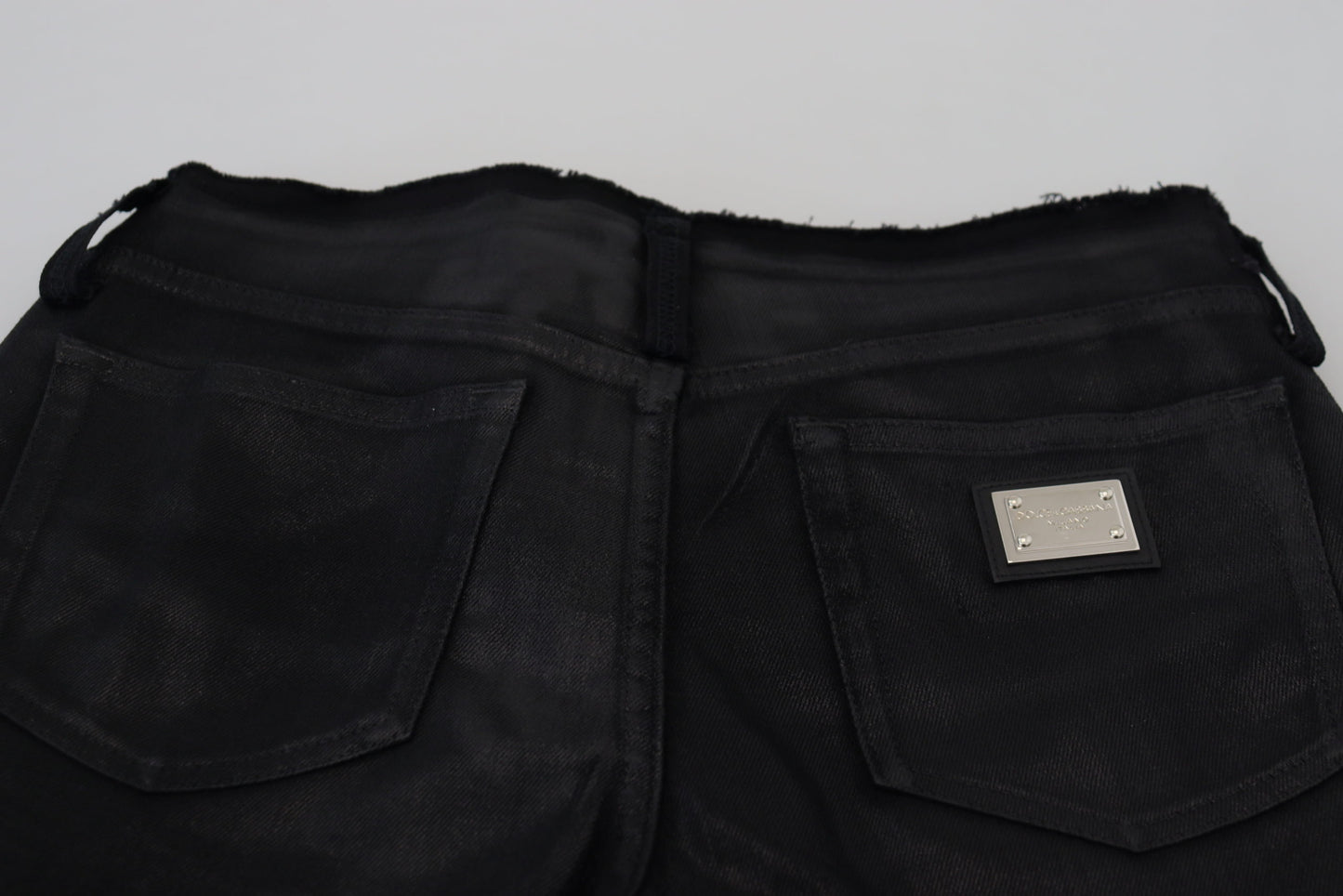 Elegant Italian Black Denim Pants