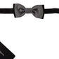 Elegant Gray Silk Bow Tie