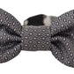 Elegant Gray Silk Bow Tie