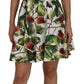 Elegant Fig Print A-Line Sleeveless Dress