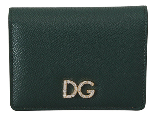 Elegant Green Leather Continental Wallet