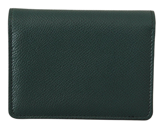 Elegant Green Leather Continental Wallet