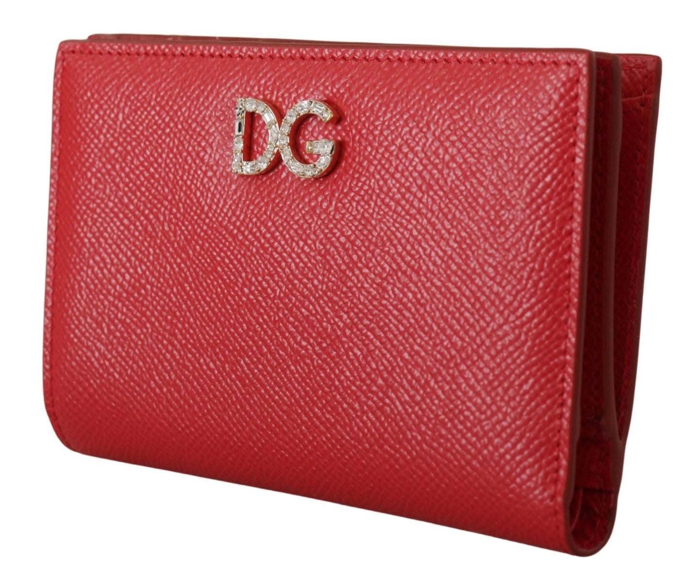 Elegant Red Leather Continental Bifold Wallet