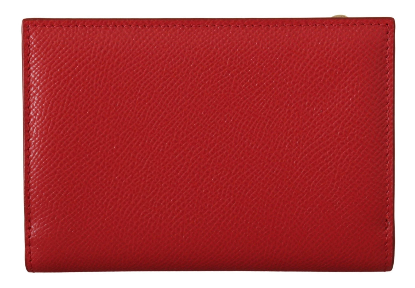 Elegant Red Leather Continental Bifold Wallet