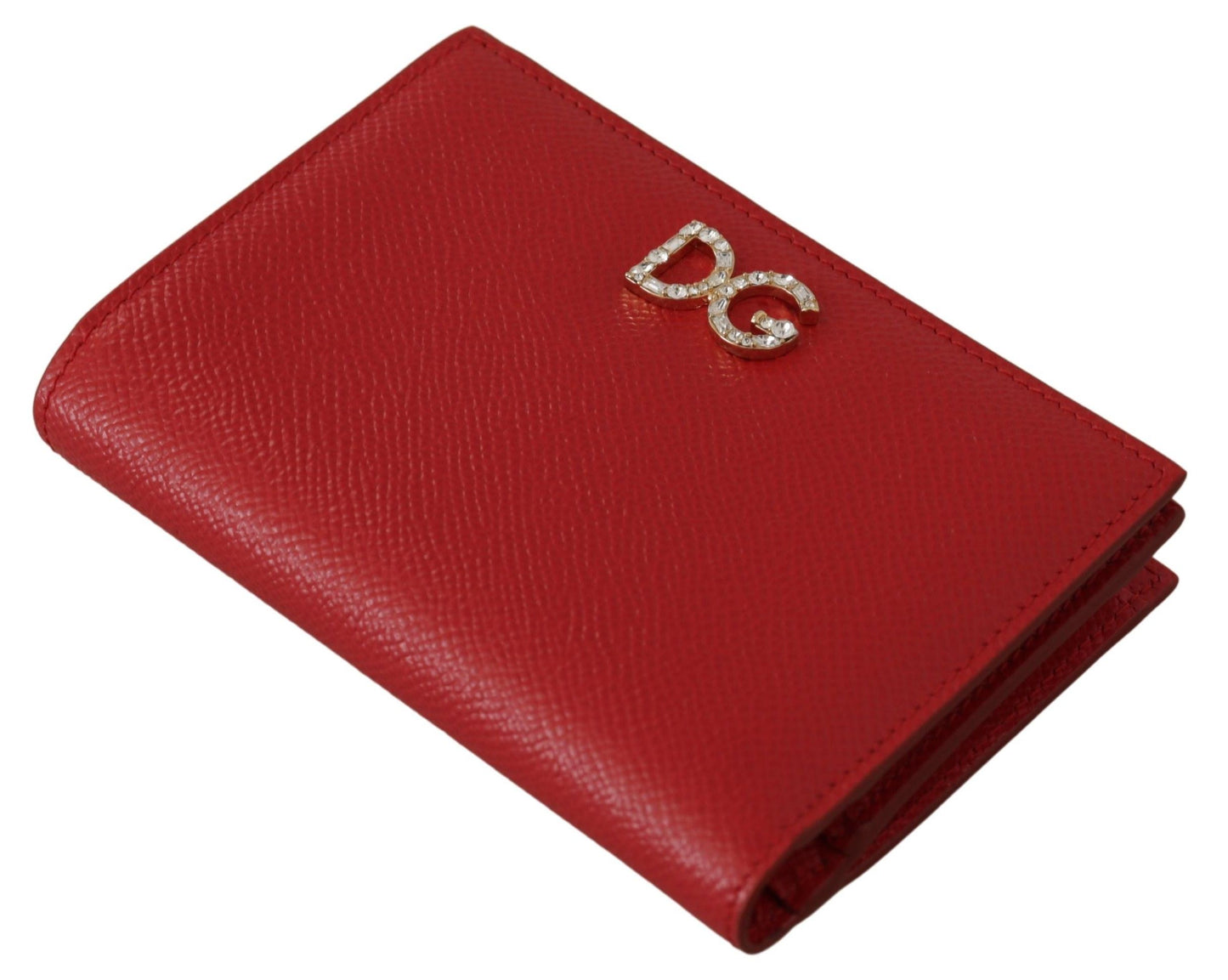 Elegant Red Leather Continental Bifold Wallet