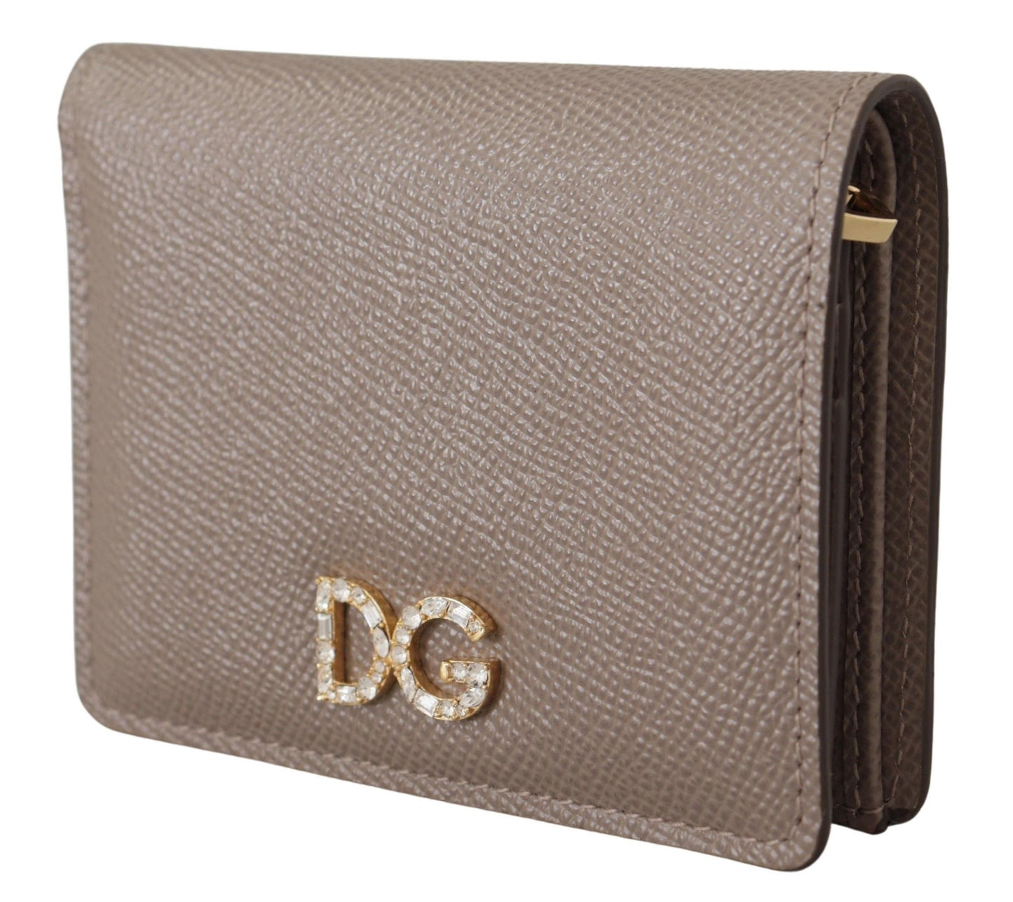 Elegant Beige Leather Continental Wallet