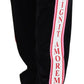 Elegant Black Silk Blend Trousers