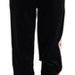Elegant Black Silk Blend Trousers