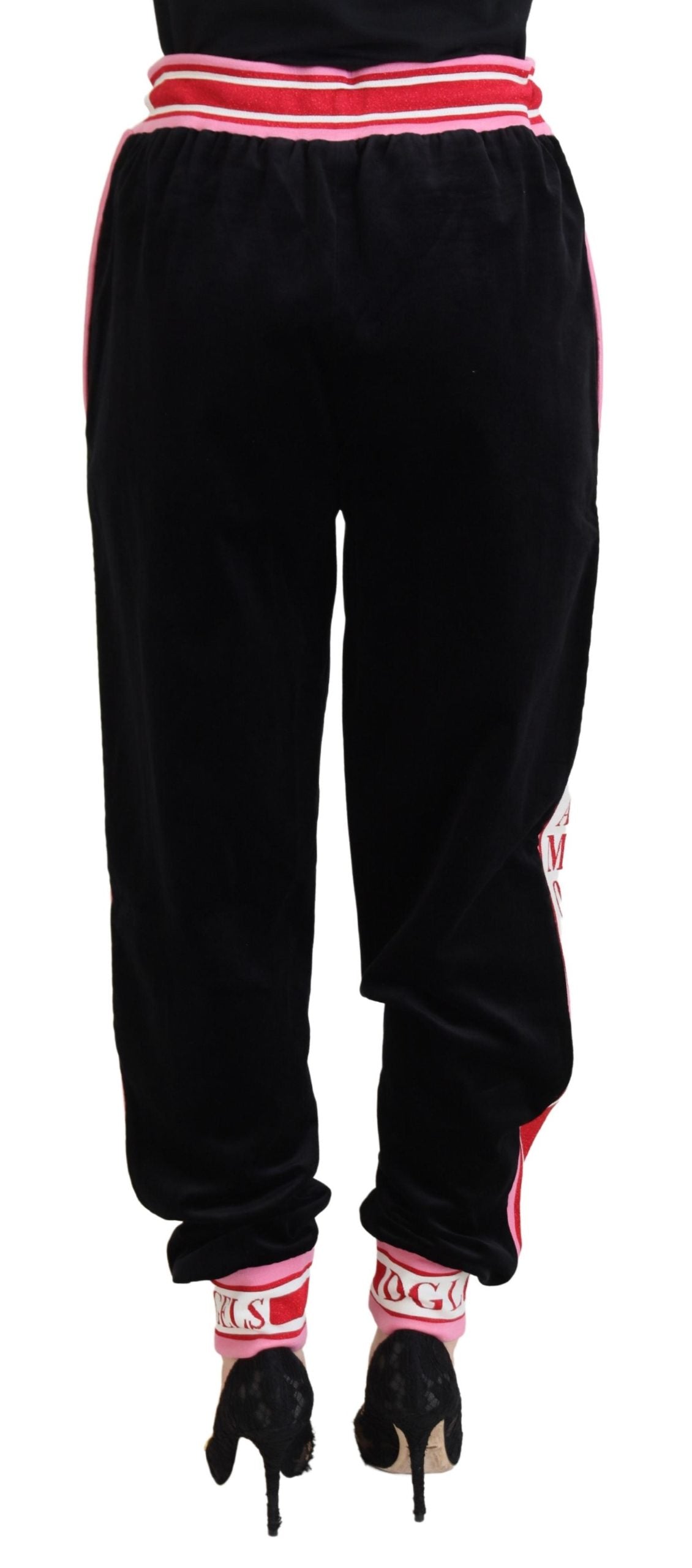 Elegant Black Silk Blend Trousers