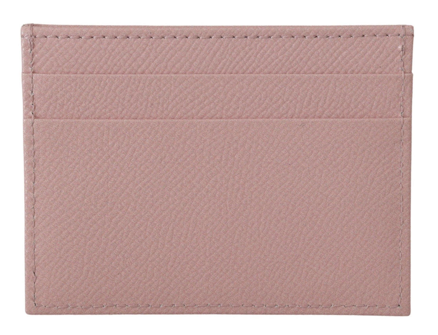 Chic Pink Leather Cardholder with Exclusive Print