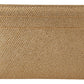 Elegant Gold Leather Cardholder