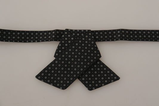 Elegant Polka Dot Silk Bow Tie