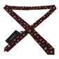 Elegant Silk Tie in Bordeaux with Unique Hat Print