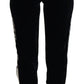 Black DG Logo Velvet Trouser Pants