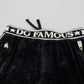 Black DG Logo Velvet Trouser Pants