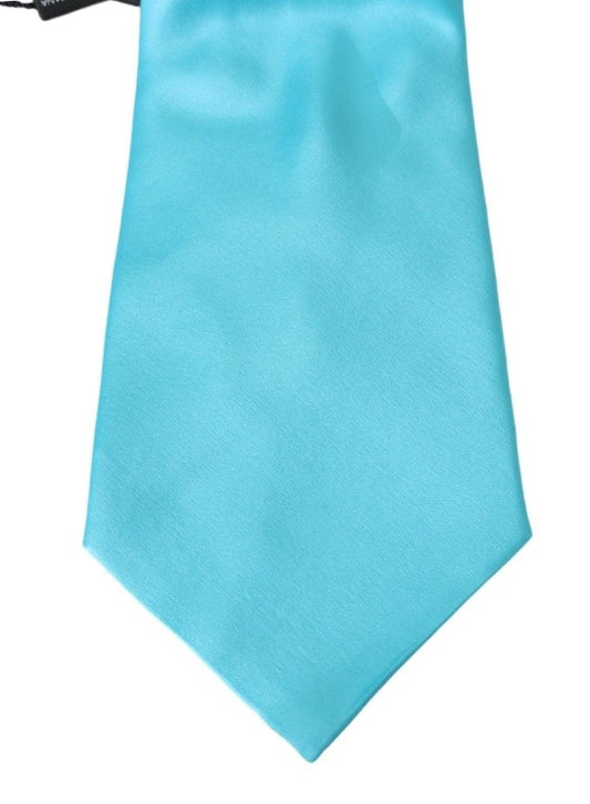 Stunning Light Blue Silk Men's Tie