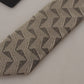 Stunning Beige Silk Bow Tie
