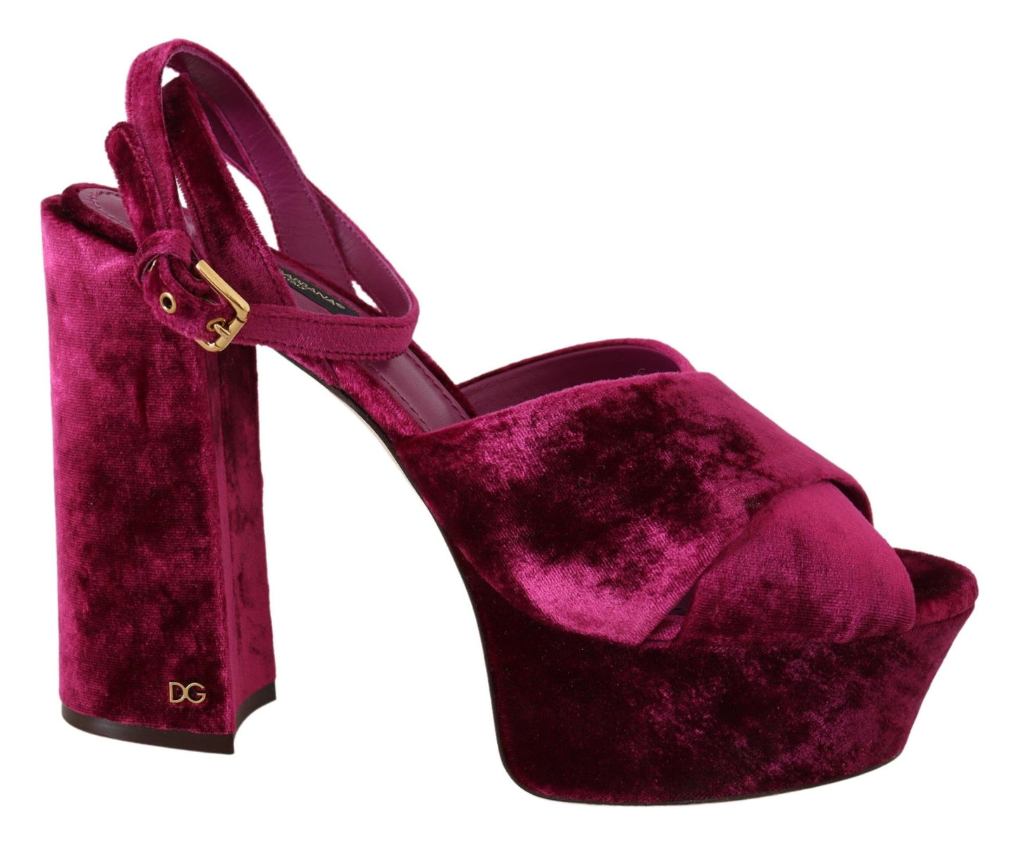 Sumptuous Velvet Platform Sandals in Pink