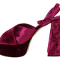 Sumptuous Velvet Platform Sandals in Pink