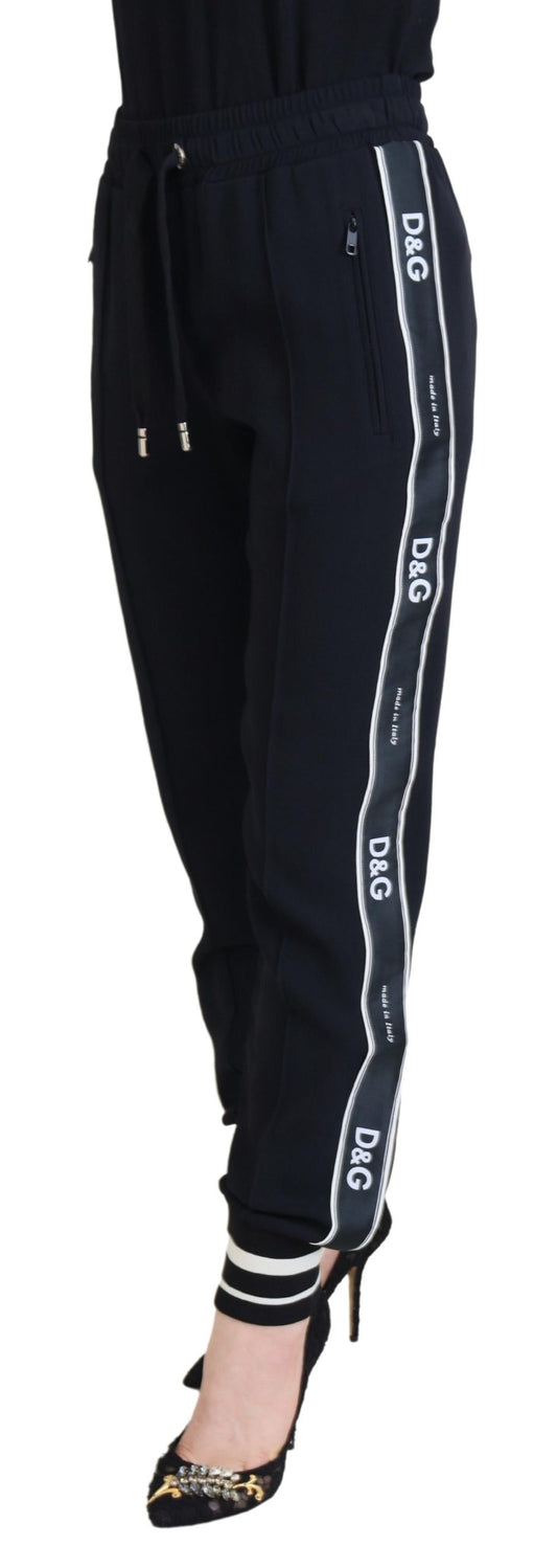 Elegant Black Knit Joggers - Regular Fit