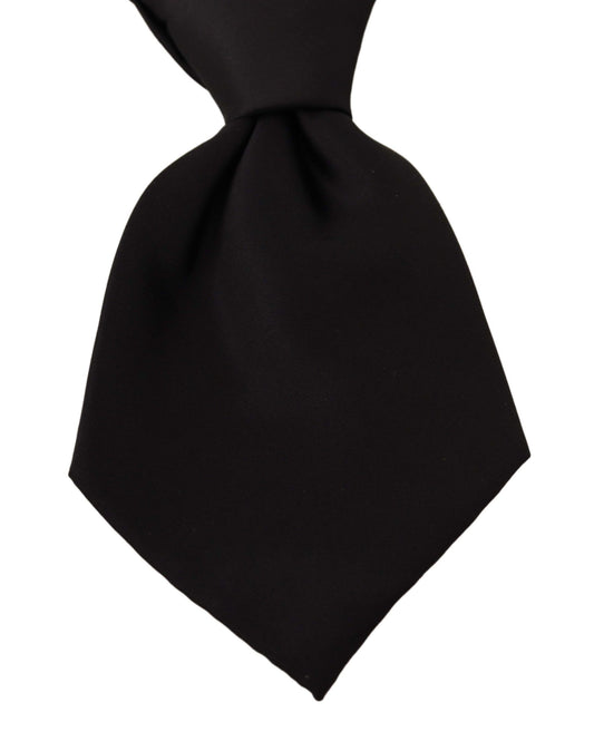 Elegant Black Silk Tie - Classic Men's Accessory