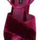 Sumptuous Velvet Platform Sandals in Pink