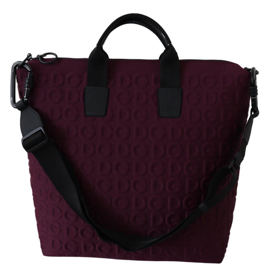 Elegant Maroon Neoprene Crossbody Bag